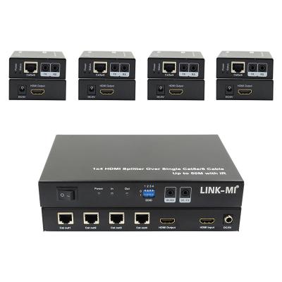 China 50M 4K HDMI Splitter 1x4 4 Channels Video Splitter Over Cat5e/6 Cable for sale