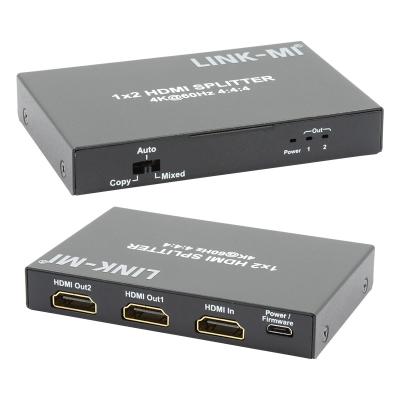 China 1x2 HDMI2.0 Splitter Apoyo 3D 18G HDR HDCP2.2 2 puertos Splitter de video en venta