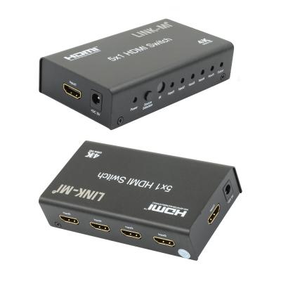 China 5x1 Video HDMI Switch con soporte remoto 3D 4K2K en venta