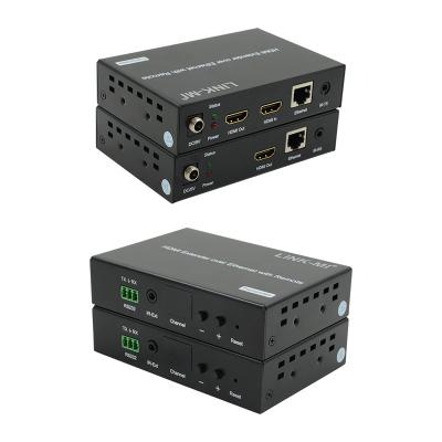 China 120M HDMI Extender Distribution Over IP Extender With LED Remote RS232 AV Over IP for sale