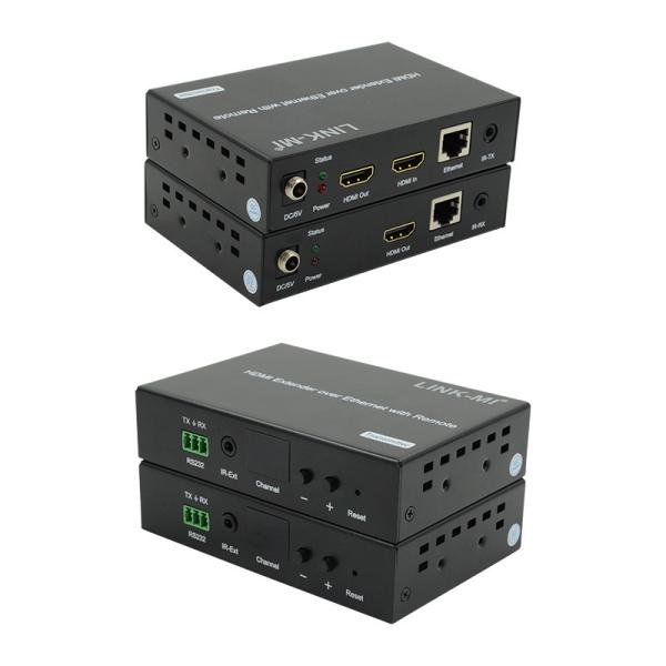 Quality 120M HDMI Extender Distribution Over IP Extender With LED Remote RS232 AV Over IP for sale