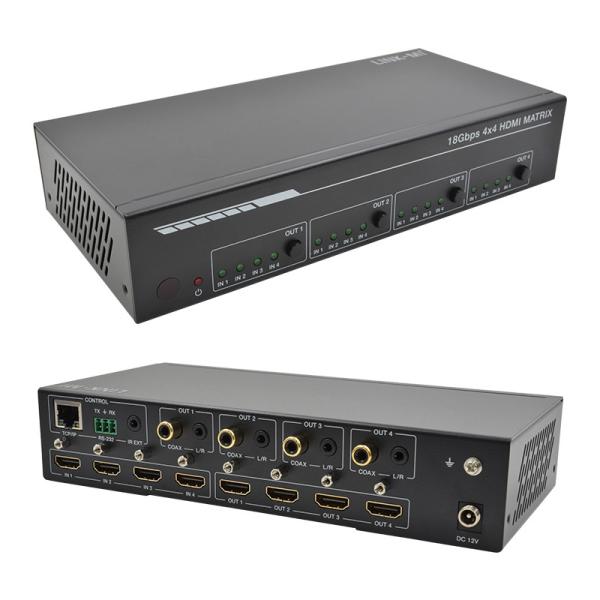 Quality 4X4 Matrix 4K HDMI Video Switcher Support Downscaler With Audio ARC for sale