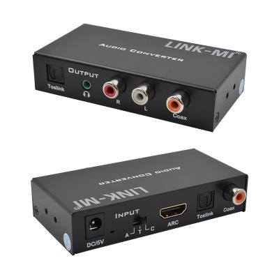 China Convertidor de audio analógico digital Convertidor de audio digital de apoyo HDMI ARC Toslink Coax en venta