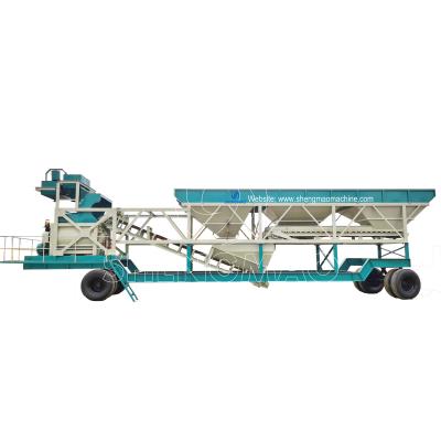 China Large Mobile Concrete Batching Plant Electric YHZM60 Model 60m3/H for sale