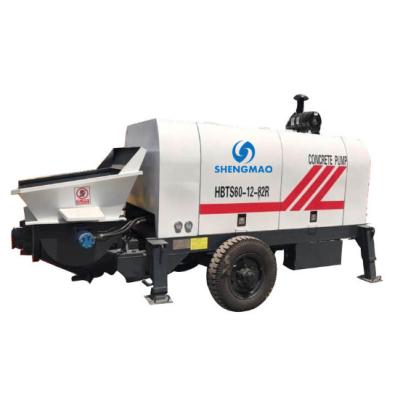 China Small Concrete Trailer Pump Machine 60M3 Diesel Concrete Pump for sale