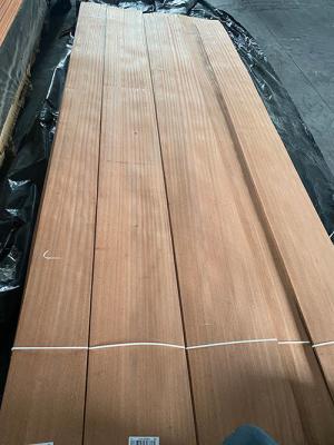 China 0.45MM Furniture Sapele Wood Veneer Sapelli Flat Cut Panel C Grade for sale