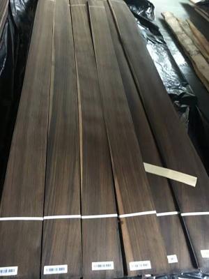 China Dark Smoked Oak Wood Veneer Straight Grain Thick 0.42MM Panel AB for sale