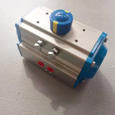 China Aluminum Alloy Spring Return Double Acting Air Torque Rack and Pinion Quarter Turn Pneumatic Rotary Actuator for sale