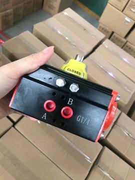 China 90 ANGLE Aluminum Pneumatic Rotary Actuator double acting and single acting actuator for sale