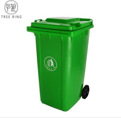 China Red / Green Plastic Rubbish Bins , 240 Liter Waste Wheelie Bin For Recycling Paper for sale
