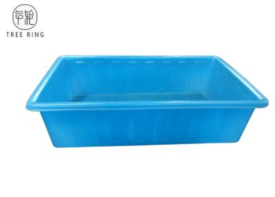 Chine Grands baquets en plastique rectangulaires bleus à couvercle serti d'étang pour le gallon Growing100 hydroponique à vendre