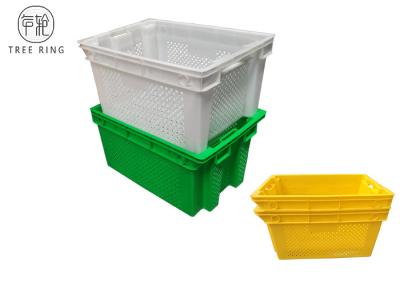 China Colored Euro Perforated Hygienic Plastic Packing Crates 630 * 420 * 315 Mm HDPE for sale
