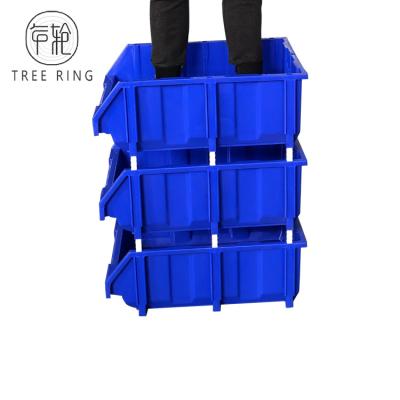 China Blue Color Warehouse Plastic Picking Bins With Racking In Industrial Workshop for sale
