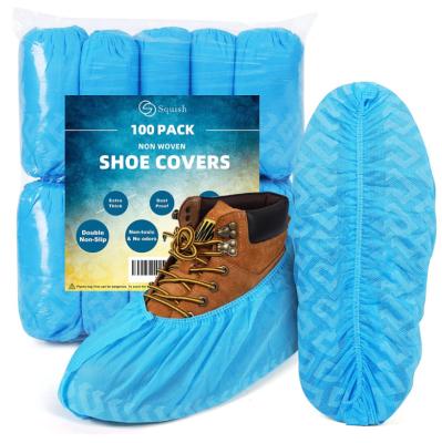 China 6.7in Width Waterproof Disposable Shoes Cover Anti Slip Clean Room Overshoes For Hospital for sale