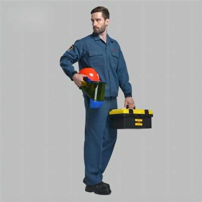 中国 電気技師の安全仕事のユニフォームはアークの抜け目がない保護のための仕事衣類を耐火性にする 販売のため