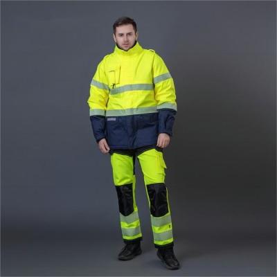 China 220 To 260gsm High Visibility Safety Work Uniforms Waterproof For Industry Workers for sale