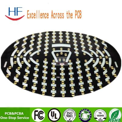China Led Lighting Double Sided PCB Board Prototypes Aluminum Black Solder Mask HASL Surface for sale