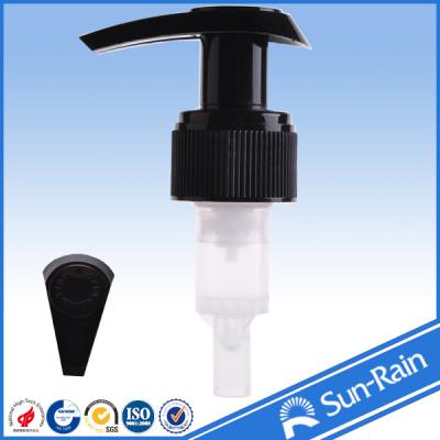 China Black plastic lotion pump 24mm 28mm for liquid soap packaging for sale