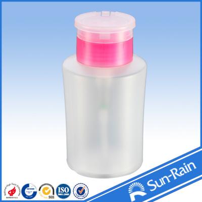 China Chemical resistant plastic empty nail polish remover pump dispenser bottle for sale