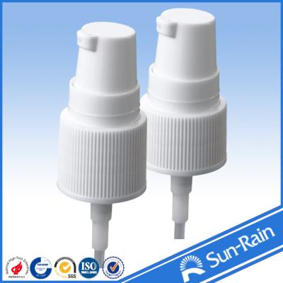 China 18mm 20mm 24mm Full White plastic cosmetic pumps for lotion bottles for sale
