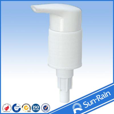China SR - 302 Long nozzle plastic ribbed closure with screw dispenser lotion pump 24 / 415 for sale