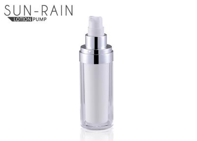 China Round silver acrylic PMMA body lotion bottle with sprayer pump SR-2277 for sale