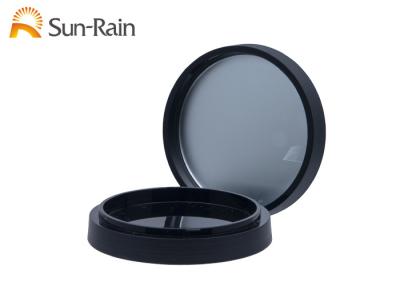 China Beauty Cosmetic Plastic Blusher Black ABS Blush Case With Mirror SF0806A for sale