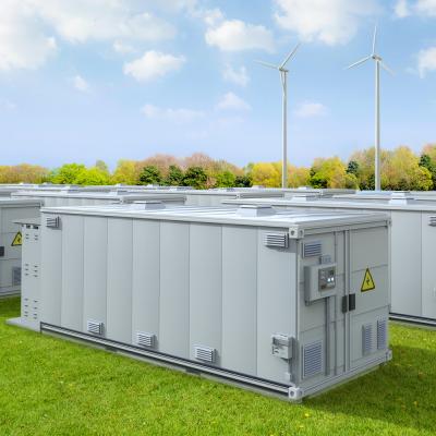 China Cabinet de baterías al aire libre 100kw 250kWh Sistema de energía solar 5 pies Contenedor de almacenamiento de energía en venta