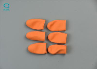 China Cleanroom Latex Finger Protectors  Powder Free Finger Cots S M L Size for sale