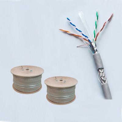 China BC 0.58mm Cat 6 Ethernet Kabel PVC Shieded Cat6 Shielded Cables for sale