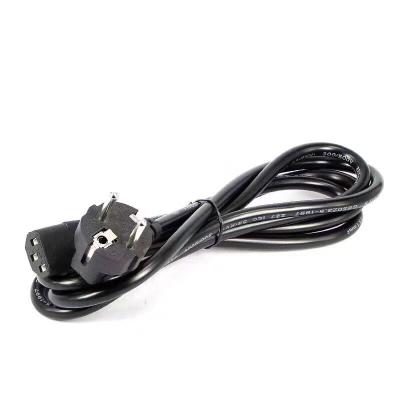 China EU Plug 3PIN Computer Monitor Power Cord 0.3mm2 CCA Material for sale