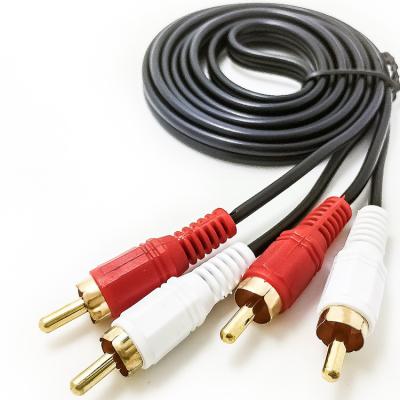 China PVC Jacket 20m RCA Stereo Cable AV Plug 2RCA To 2RCA for sale