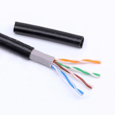China Lan Cable 4 Pair UTP Cat5e Cable High Speed Double PE Outdoor Color Customized for sale