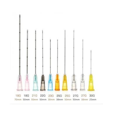 China 50mm 70mm Blunt End Cannula Injectable Dermal Filler Cannulas 21g for sale