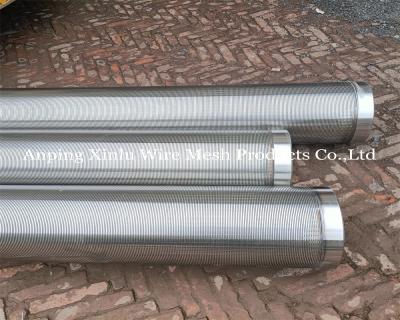 China 1000-3000-6000mm Wedge Wire Screen Pipe with 3x4.6mm Support Wire for Drilling tubewell and Wastewater Processing for sale