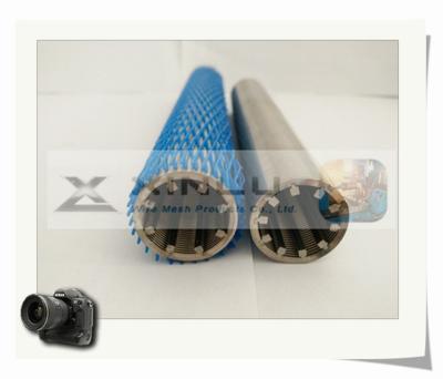 China De V-vormdraad verpakte de Schermen Gelaste Ingelaste Pijp 50 Micron 33mm van 316L SS Diameter Te koop