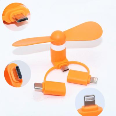 China 3-in-1 Mini Micro USB Mobile Fan Summer Promotional Items for sale