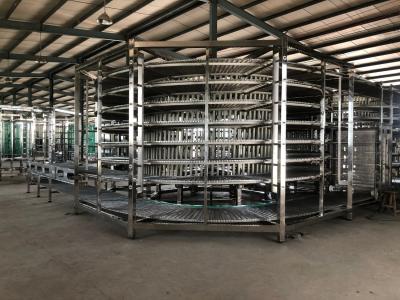 China                  1000 Kg Per Hour Spiral IQF Freezer for Meat Beef Pork Blood Chicken              for sale