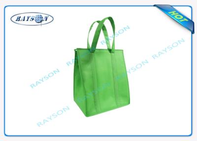 中国 Ecoの昇進の長いハンドルPPの非編まれた生地はジッパーが付いているより涼しい袋を袋に入れる 販売のため