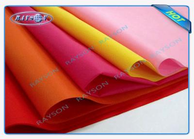 China Blue / Pink / Yellow PP Non Woven Tablecloth , Spunbond Nonwoven Fabric Flower Packing for sale