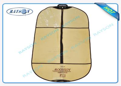 China A impressão de tela de seda luxuosa Logo Zippered Non Woven Fabric ensaca a prova da poeira à venda