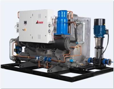 China Industrial 373.9kw Water Cooled Screw Type Chiller Shell and Tube for sale