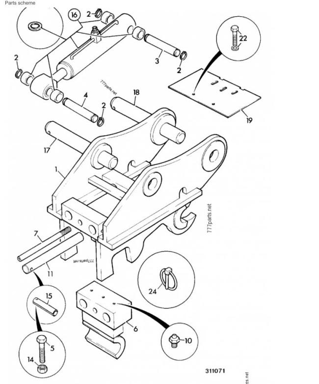 JS200 JS210 JS220 Excavator Undercarriage Spare Parts Hydraulic Quick Hitch