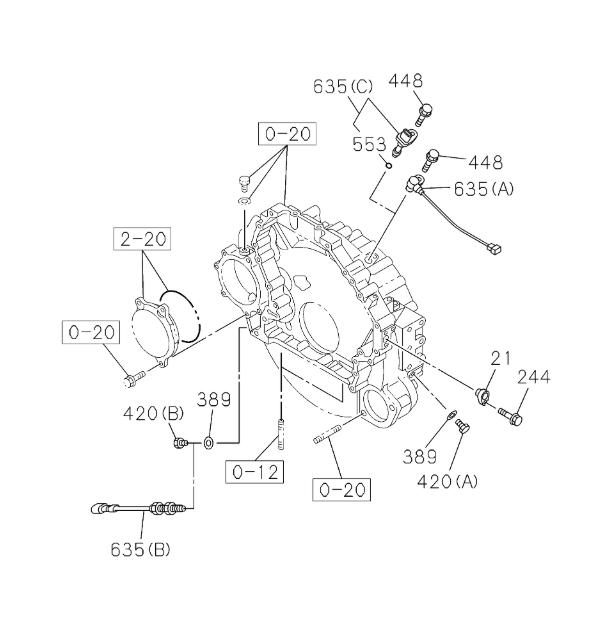 JCB220 4HK1 Crankshaft Sensor 8973061131 Excavator Spare Parts