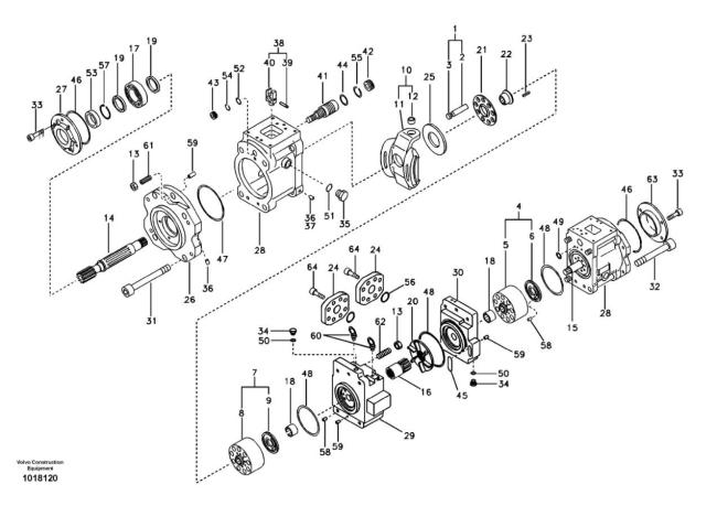 31QB-10011 Hyundai Hydraulic Pump R480-9 K5V200DTH Hydraulic Piston Pump