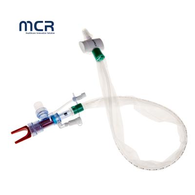China L Piece Automatic Flushing Closed Suction System with soft blue Catheter Tip en venta
