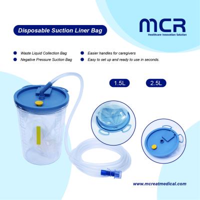 China Disposable Suction Liner Bag and Canister With Solidifier for sale