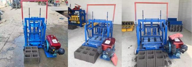 Small Mobile Sell Well Diesel Engine Construction Waste Hollow Concrete Block Machine
