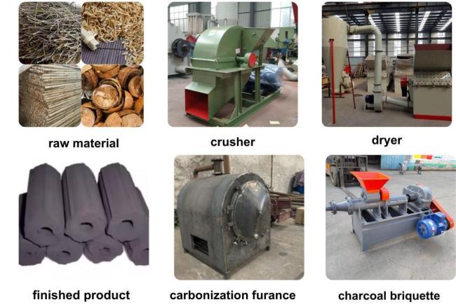 High Performance Waste Chestnut Shell Coffee Husk Wood Charcoal Briquettes Making Machine