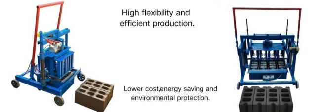 Cheap Mobile Vibration Pressure Stone Diesel Hollow Brick Making Machinery Equipment